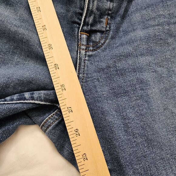 Madewell Jeans Womens 32 Blue Mid Rise Kick Out Flare Crop Brinton Wash Raw Hem - Picture 11 of 11